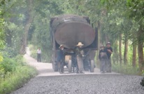 渠县通乡油路建设进展顺利