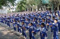 渠县望溪一小举行“七彩阳光”体操比赛