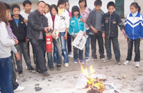 三汇初级中学举行消防灭火训练
