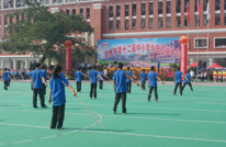 渠县天府文武学校武术表演亮相达州市第十二届中小学生田径运动会开幕式