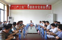 县领导深入三汇片区作“三严三实”专题教育党课报告