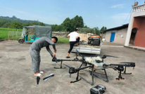 涌兴镇整治“群众最不满意的10件事”---无人机飞防作业，稳粮增产保丰收