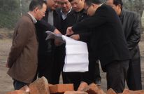 黄平林副市长来汇检查指导我镇灾后重建工作