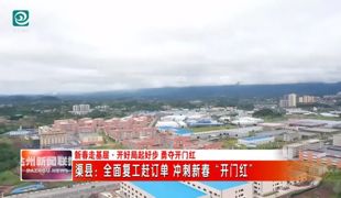 【新春走基层·开好局起好步 勇夺开门红】渠县：全面复工赶订单 冲刺新春“开门红”