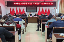 岩峰镇传达学习县两会会精神