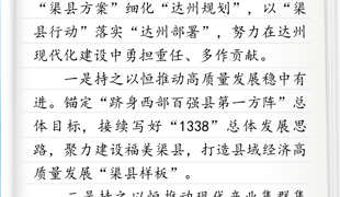 全会参会笔记丨渠县县委书记刘伟：以“渠县行动”落实“达州部署”，努力在达州现代化建设中勇担重任、多作贡献