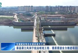 渠县渠江风洞子航运枢纽工程：提质提速全力推进项目建设