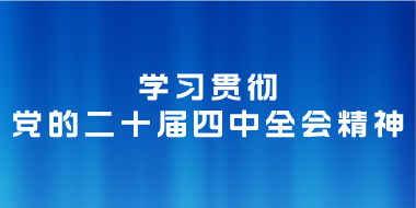 学习贯彻党的二十届四中全会精神
